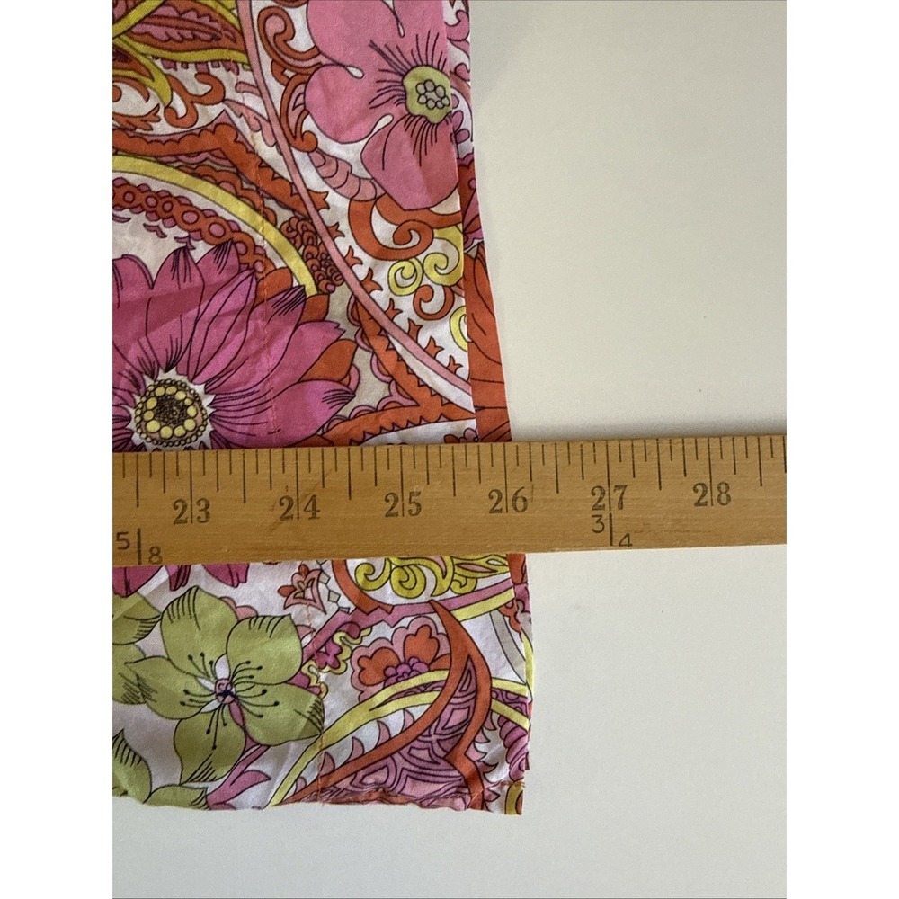 Talbots Womens 100% Silk Floral Paisley Multicolor Blouse Top Size Medium Boho - Picture 11 of 11